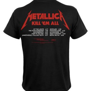 T-shirt Metallica Kill Em All Tracks T-shirt Metallica Kill Em All Tracks