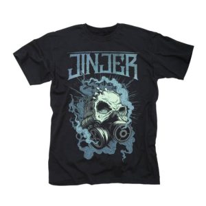 T-shirt de groupe Jinjer Gasmask Skull T-shirt de groupe Jinjer Gasmask Skull
