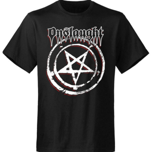 T-shirt de groupe Onslaught Pentagram T-shirt de groupe Onslaught Pentagram