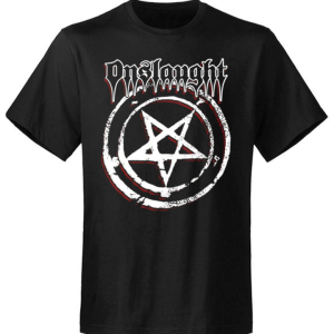 T-shirt de groupe Onslaught Pentagram T-shirt de groupe Onslaught Pentagram