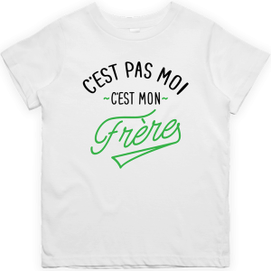 T shirt enfant C’est pas moi c’est mon frere T shirt enfant C’est pas moi c’est mon frere