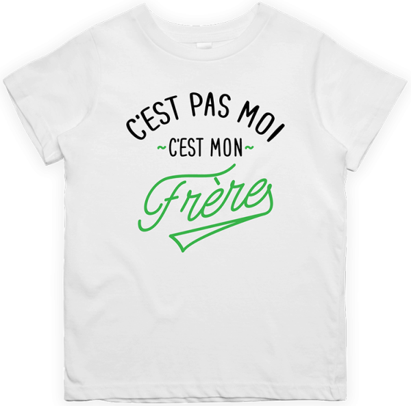 T shirt enfant C’est pas moi c’est mon frere