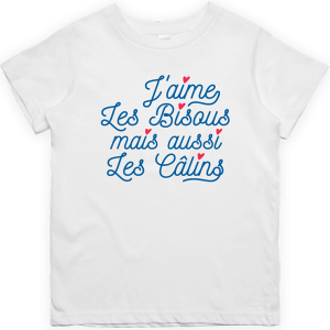 T shirt enfant J’aime les bisous T shirt enfant J’aime les bisous