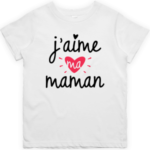 T shirt enfant J’aime ma maman T shirt enfant J’aime ma maman