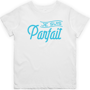 T shirt enfant Je suis parfait T shirt enfant Je suis parfait
