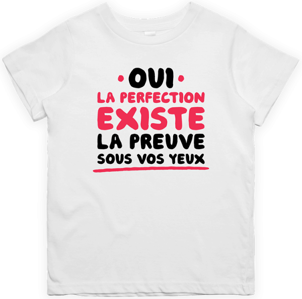 T shirt enfant La perfection existe