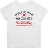 T shirt enfant Mon coeur est a maman