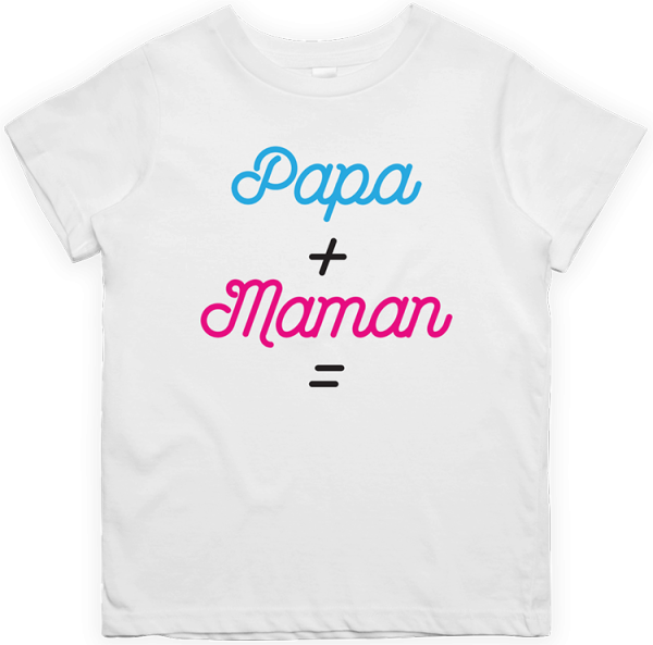 T shirt enfant Papa + maman