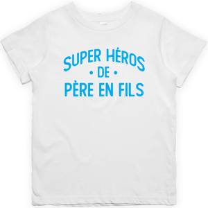 T shirt enfant Super heros de pere en fils T shirt enfant Super heros de pere en fils