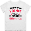 T shirt enfant Un jour mon prince viendra