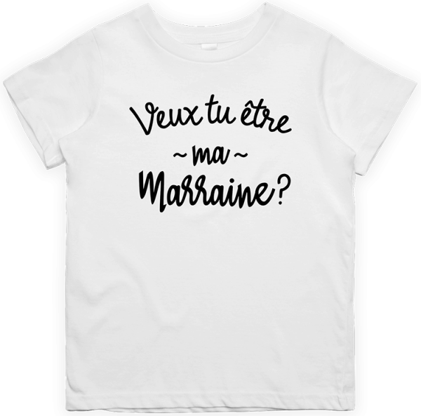 T shirt enfant Veux tu etre ma marraine