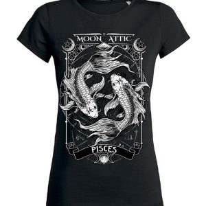T-shirt femme Wants Moon Attic Astro Pisces Attic T-shirt femme Wants Moon Attic Astro Pisces Attic