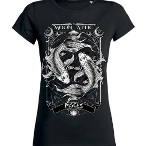 T-shirt femme Wants Moon Attic Astro Pisces Attic T-shirt femme Wants Moon Attic Astro Pisces Attic