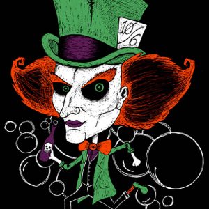 T-shirt homme Grimm Designs Mad Hatter T-shirt homme Grimm Designs Mad Hatter