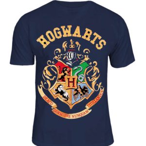 T-shirt homme Harry Potter Hogwarts Logo Blue T-shirt homme Harry Potter Hogwarts Logo Blue