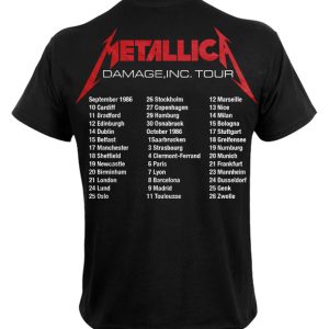 T-shirt homme Metallica Master Of Puppet Tour Europe 86 T-shirt homme Metallica Master Of Puppet Tour Europe 86