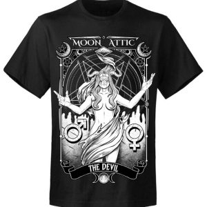T-shirt homme Moon Attic  Tarot The Devil T-shirt homme Moon Attic  Tarot The Devil