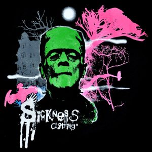 T-shirt homme Sickness clothing  frankenstein noir T-shirt homme Sickness clothing  frankenstein noir