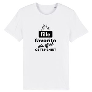 T-shirt maman, papa, fille preferee humour T-shirt maman, papa, fille preferee humour