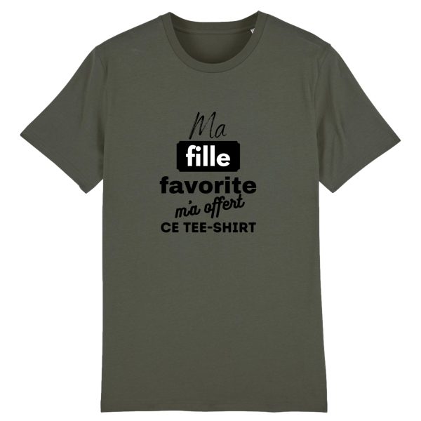 T-shirt maman, papa, fille preferee humour