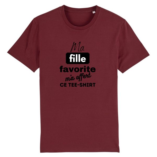 T-shirt maman, papa, fille preferee humour