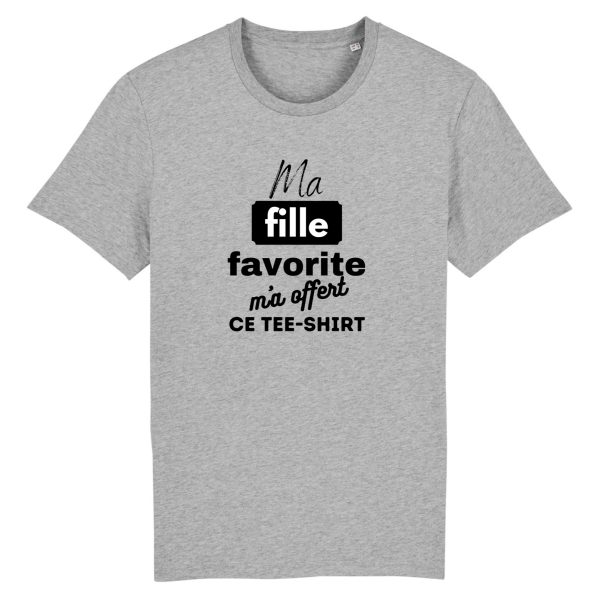 T-shirt maman, papa, fille preferee humour