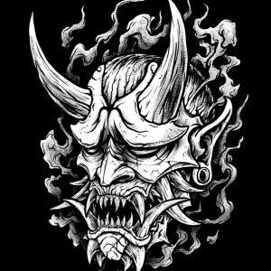 T-shirt unisex Hysteria Ink Oni Mask Ink T-shirt unisex Hysteria Ink Oni Mask Ink