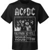 T-shirt unisexe ACDC Highway to Hell World Tour 197980