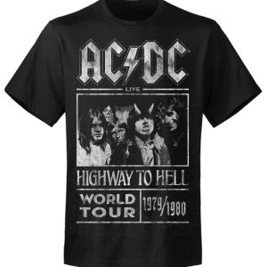 T-shirt unisexe ACDC Highway to Hell World Tour 197980 T-shirt unisexe ACDC Highway to Hell World Tour 197980