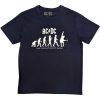 T-shirt unisexe ACDC The Evolution Of Rock Navy