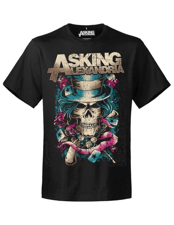 T-shirt unisexe Asking Alexandria Packaged Hat Skull