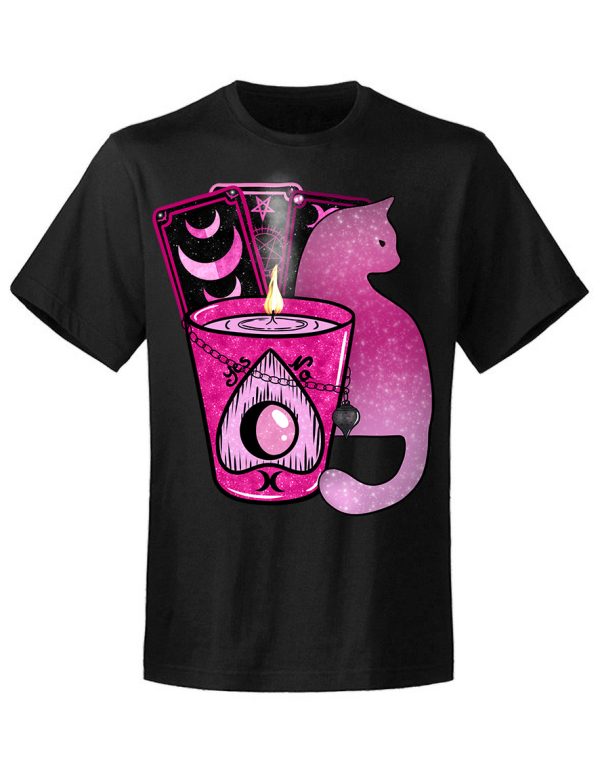 T-shirt unisexe Dark Cat Bougie Mystique