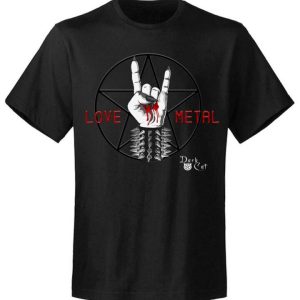 T-shirt unisexe Dark Cat Devil Sign T-shirt unisexe Dark Cat Devil Sign