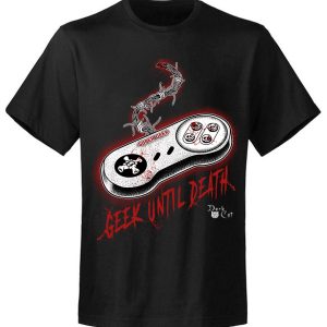 T-shirt unisexe Dark Cat Geek Until Death T-shirt unisexe Dark Cat Geek Until Death