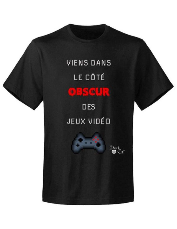 T-shirt unisexe Dark Cat  Obscur Pixel