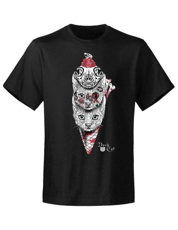 T-shirt unisexe Dark Cat  Sombrecat Ice Cream