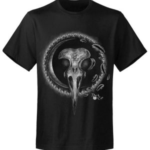T-shirt unisexe Dark Cat Tete de Corbeau T-shirt unisexe Dark Cat Tete de Corbeau