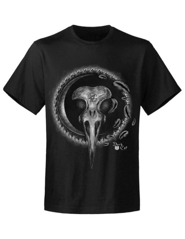 T-shirt unisexe Dark Cat Tete de Corbeau