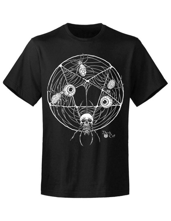 T-shirt unisexe Dark Cat Web Pentacle