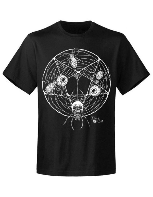 T-shirt unisexe Dark Cat Web Pentacle