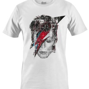 T-shirt unisexe  David Bowie Halftone Flash face BOWTS17MW T-shirt unisexe  David Bowie Halftone Flash face BOWTS17MW