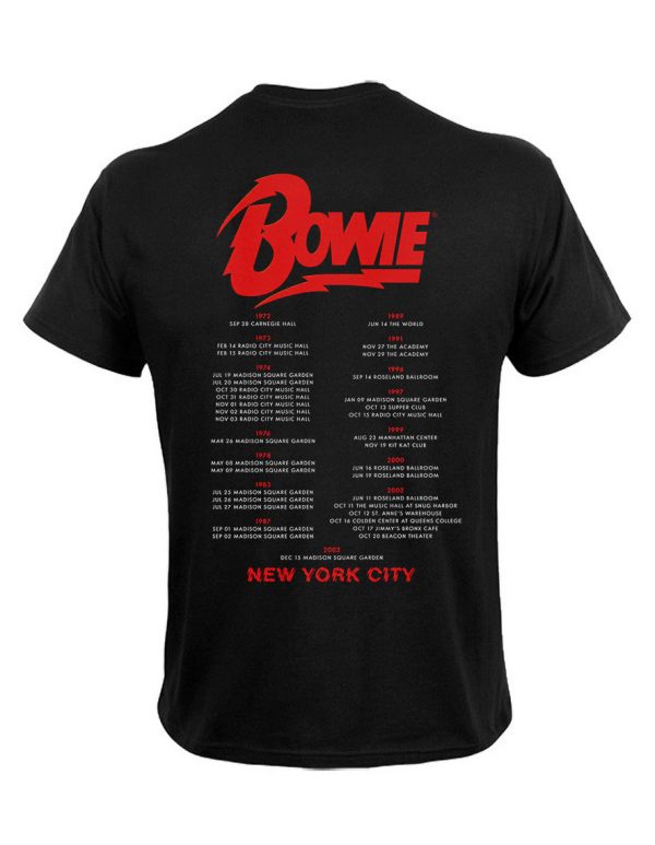 T-shirt unisexe  David Bowie New York city BOWTS38MB