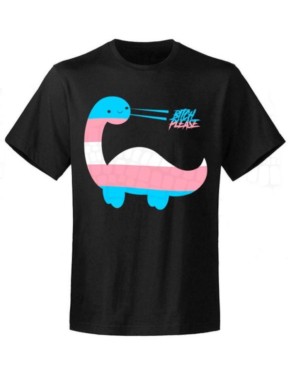 T-shirt unisexe Dino Bitch trans Flag