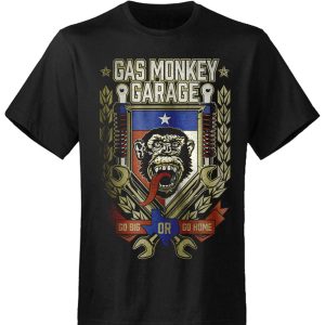 T-shirt unisexe Gas Monkey Garage  Go Big Or Go Home PHD10594m T-shirt unisexe Gas Monkey Garage  Go Big Or Go Home PHD10594m