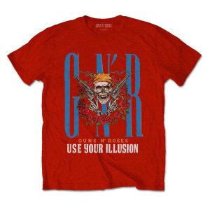 T-shirt unisexe  Guns n Roses Bandana Skull Red T-shirt unisexe  Guns n Roses Bandana Skull Red
