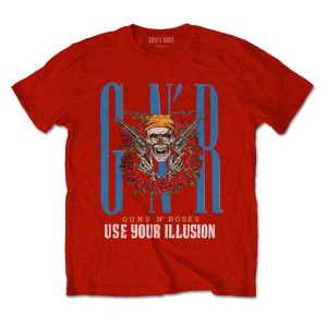 T-shirt unisexe  Guns n Roses Bandana Skull Red T-shirt unisexe  Guns n Roses Bandana Skull Red