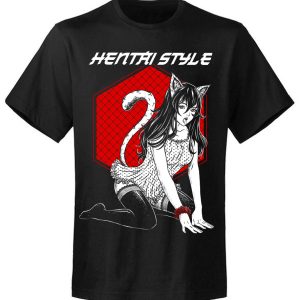 T-shirt unisexe Hentai Style  Cat Woman Manga T-shirt unisexe Hentai Style  Cat Woman Manga