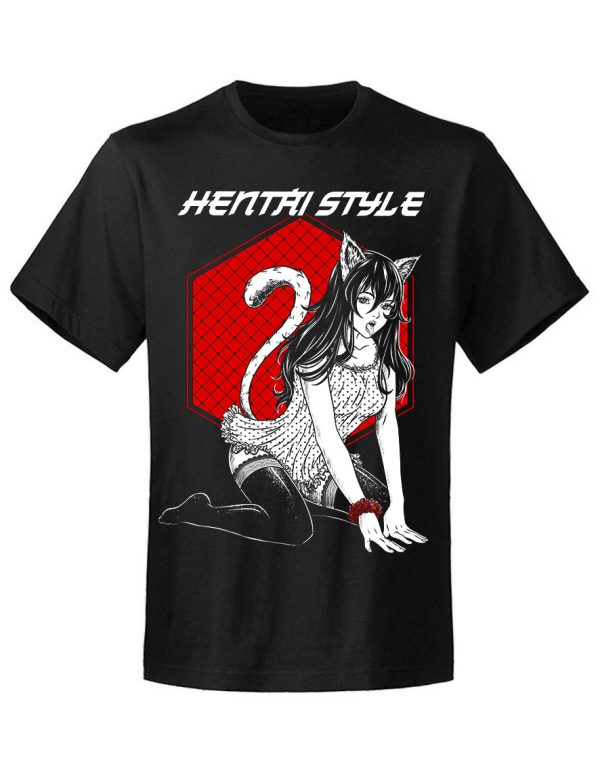 T-shirt unisexe Hentai Style  Cat Woman Manga