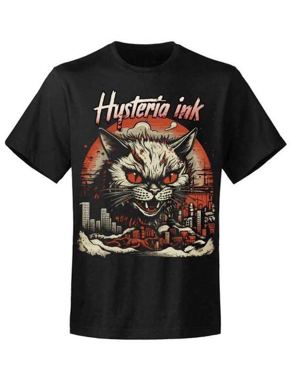 T-shirt unisexe Hysteria Ink Cat Old School Ink