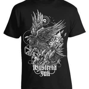 T-shirt unisexe Hysteria Ink Corbeau Ink T-shirt unisexe Hysteria Ink Corbeau Ink